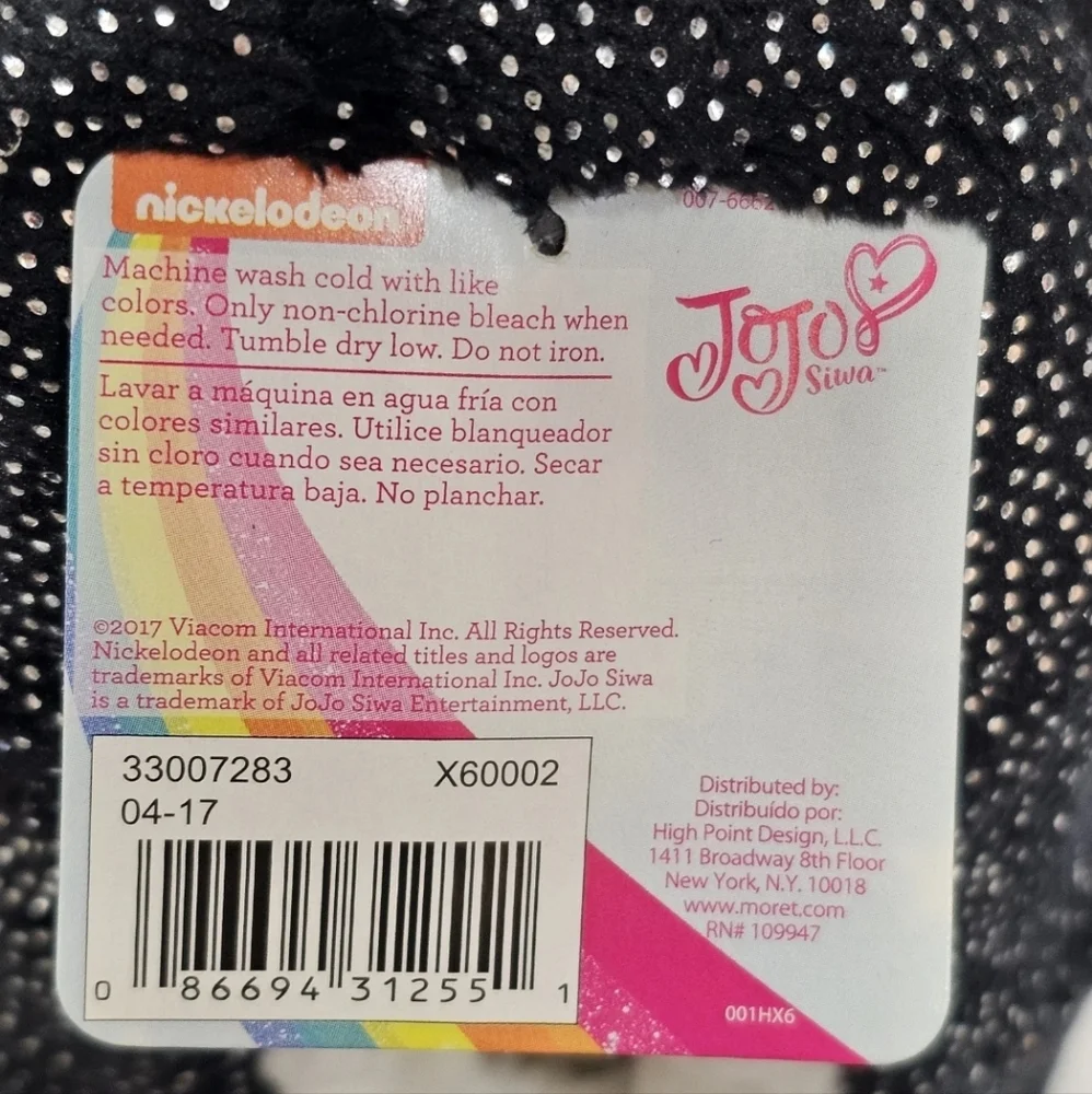 Jojo Fuzzy Babba Girls Slipper Socks S M 8-13 Bow Whimsigoth Dark Fairy Sparkle